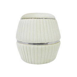 Barrel Silver Pufik - Ağ - Zemhome