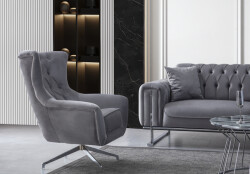 Barselona Kreslo - Gri - Eymense