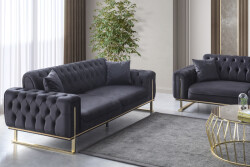 Barselona Üç Yerli Divan- Antrasit - Eymense (1)