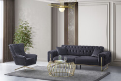 Barselona Divan Dəsti 3+1 - Antrasit - Eymense