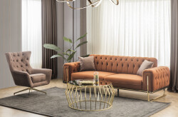 Barselona Divan Dəsti 3+1 - Kiremit - Eymense