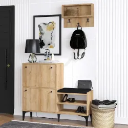 Barney Asılqanlı Ayaqqabı Dolabı - Meşə - Decoroom Collection (1)