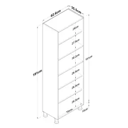 Basel Çox Məqsədli Dolab 4 Qapılı - Ağ - Ravilla (1)