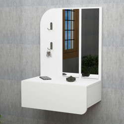 Bashar Güzgülü Dəhliz Dolabı - Ağ - Modev