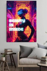Beauty Is Inside, Cyber Theme Kətan Tablo - Markaev