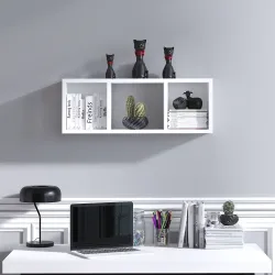 Begonya 2 Divar Rəfi - Ağ - Decoroom Collection (1)