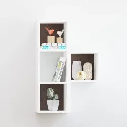 Begonya 3 Divar Rəfi - Cəviz - Decoroom Collection (1)