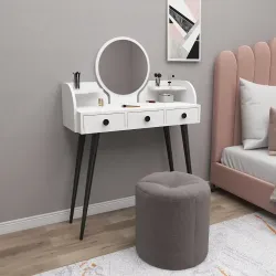 Belem Makiyaj Masası - Ağ 