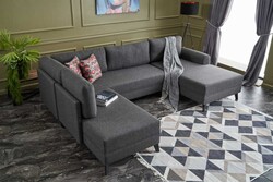 Belen Panaromik Yataqlı Açılan Künc Divan Serisi Antrasit 02 - Evdebiz (1)