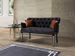 Belinda İki Yerli Divan Siyah - Vistaso Concept