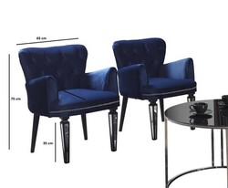 Belinda Kreslo Lacivert - Vistaso Concept (1)