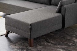 Bella Soft Künc Divan Antrasit Sağ - 3