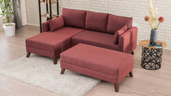 Bella Soft Mini Künc Divan Bordo Sol 