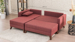 Bella Soft Mini Künc Divan Bordo Sol - 5