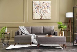 Bella Soft Mini Künc Divan Kahverengi Sol - Evdebiz