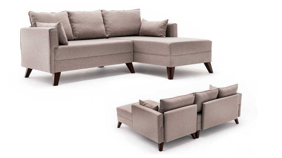 Bella Soft Mini Künc Divan Krem Sağ - 7