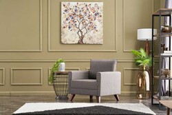 Bella Soft Kreslo Kahverengi - Evdebiz (1)