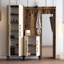 Berlin Abc Dəhliz Dolabı - Cəviz/Krem - Modev (1)