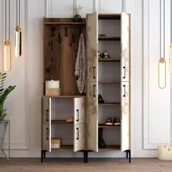 Berlin Ba Dəhliz Dolabı - Cəviz/Ağ Mərmər - Modev (1)