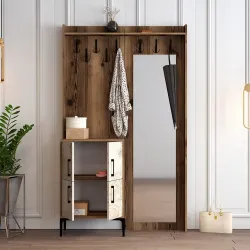 Berlin Bc Dəhliz Dolabı - Cəviz/Ağ Mərmər - Modev (1)