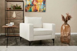 Berlin Serisi Kreslo Krem Siyah - Evdebiz