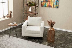 Berlin Serisi Kreslo Krem Siyah - Evdebiz (1)