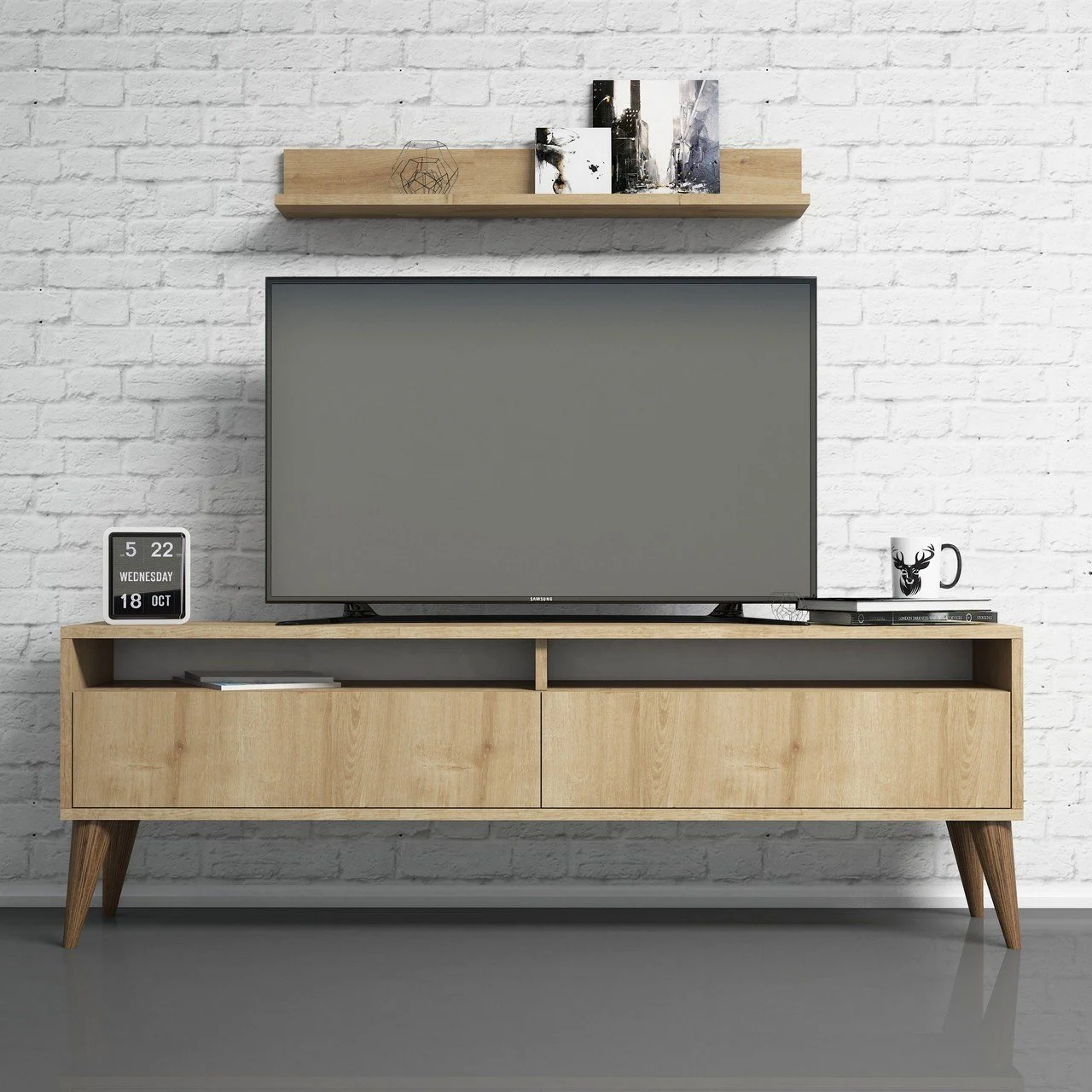 Best Tv Stend Divar Rəfli - Meşə 