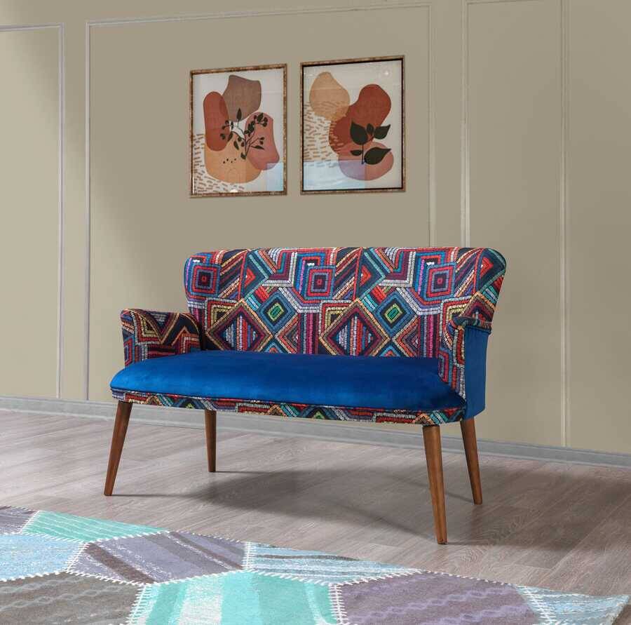 Bienvelle İki Yerli Divan Mavi - 1