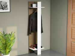 Birkan Dəhliz Dolabı - Ağ/Cəviz - Modev