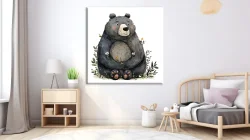 Black Bear Toy Kvadrat Kətan Tablo TB2138 - Tabloshop (1)