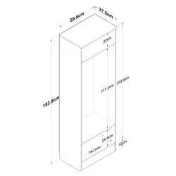 Blake Dəhliz Dolabı - Ağ - Ravilla (1)