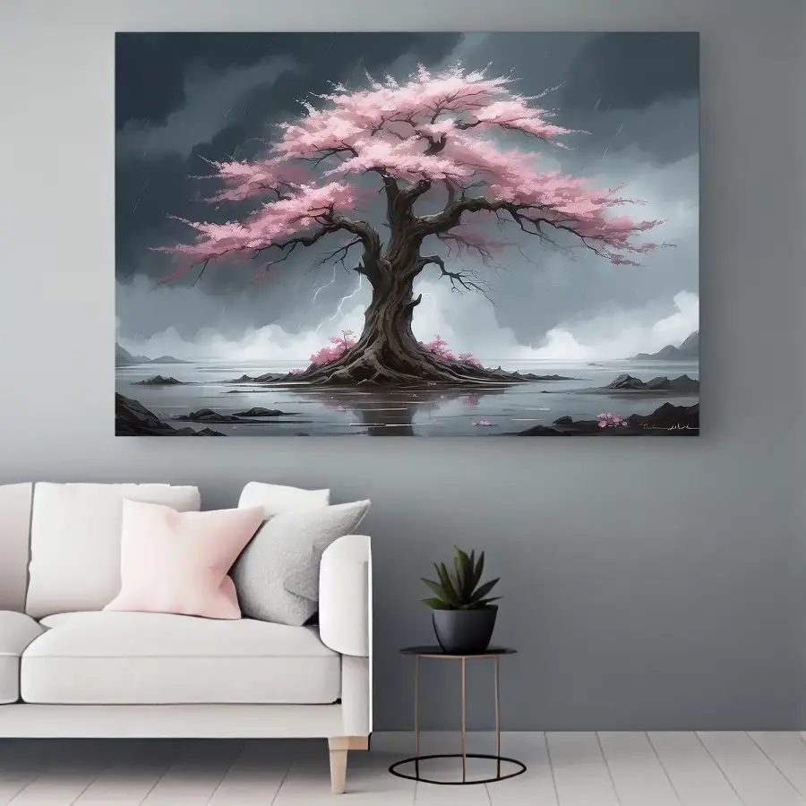 Blossoms Resilience Tree Kətan Tablo TB2070 - 1