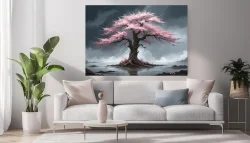 Blossoms Resilience Tree Kətan Tablo TB2070 - 2