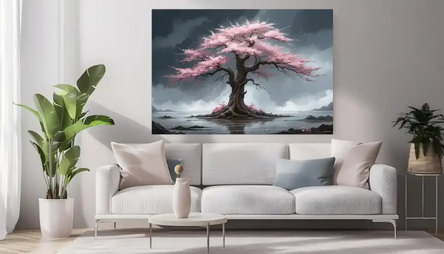 Blossoms Resilience Tree Kətan Tablo TB2070 - 2