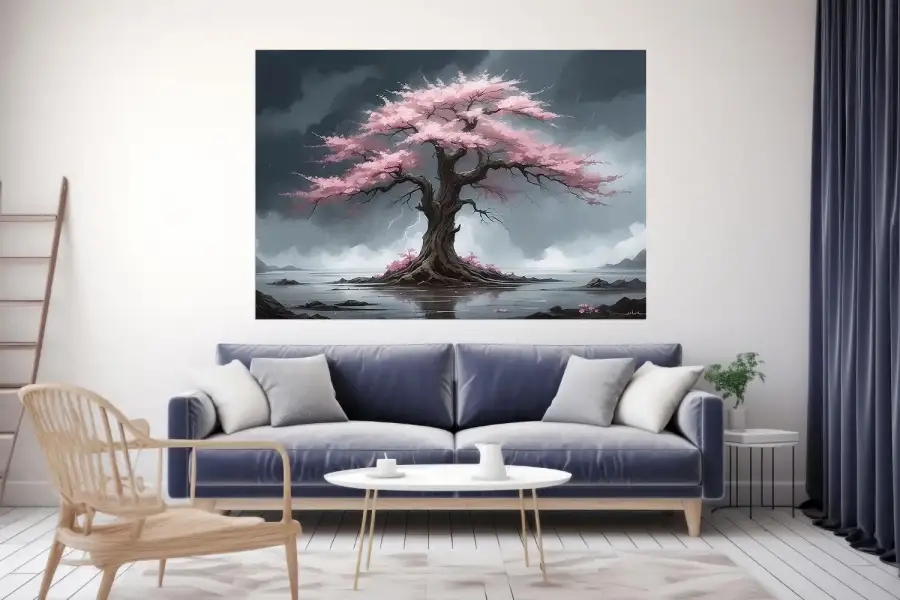 Blossoms Resilience Tree Kətan Tablo TB2070 - 3