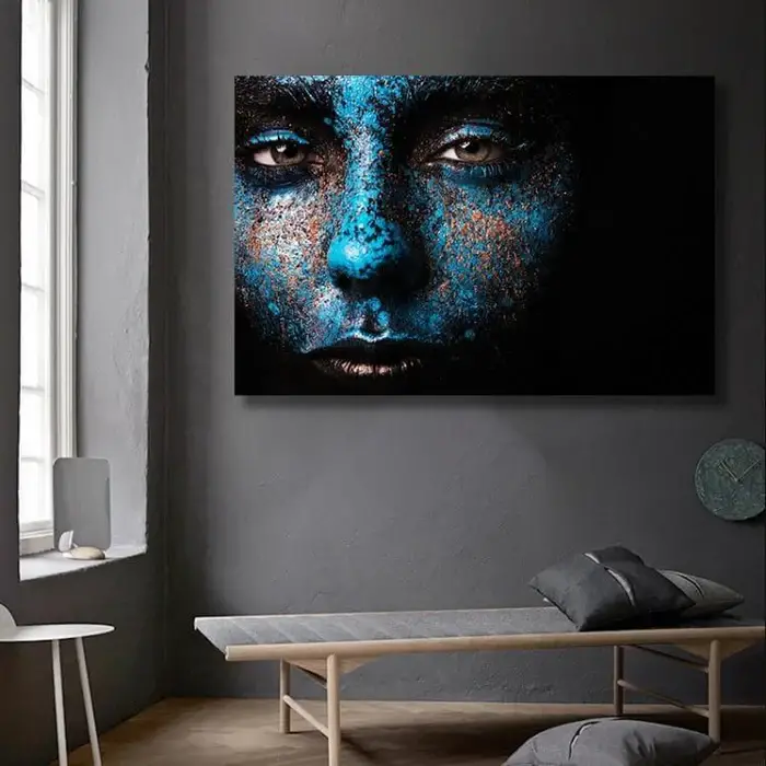 Blue Woman Art Kətan Tablo TB2040 - 2