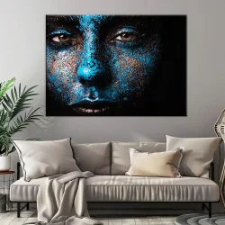 Blue Woman Art Kətan Tablo TB2040 - 1