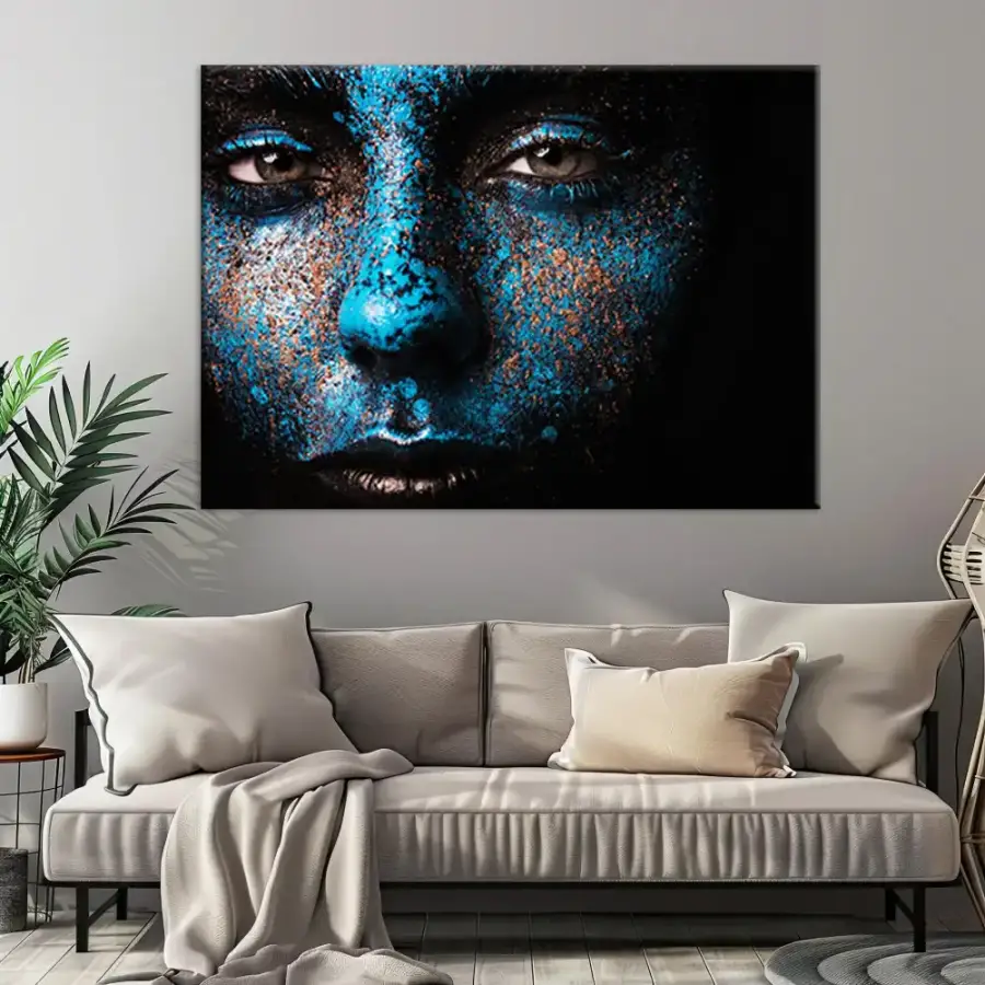 Blue Woman Art Kətan Tablo TB2040 - 1