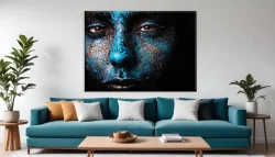 Blue Woman Art Kətan Tablo TB2040 - 3