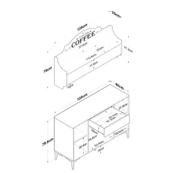 Bona Model Çox Məqsədli Dolab - Ağ/Meşə - Ravilla (1)