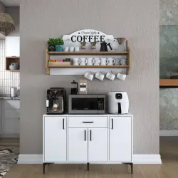 Bona Model Çox Məqsədli Dolab - Ağ/Meşə - 3