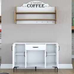Bona Model Çox Məqsədli Dolab - Ağ/Meşə - 6