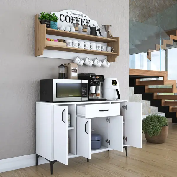 Bona Model Çox Məqsədli Dolab - Ağ/Meşə - 8