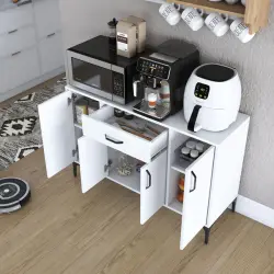 Bona Model Çox Məqsədli Dolab - Ağ/Meşə - 10