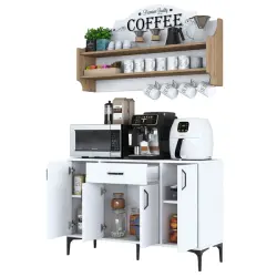 Bona Model Çox Məqsədli Dolab - Ağ/Meşə - 12