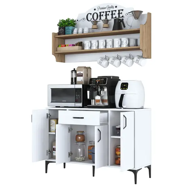 Bona Model Çox Məqsədli Dolab - Ağ/Meşə - 12
