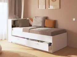 Boris Tək Nəfərlik Çarpayı - Ağ - Modev (1)