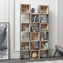 Borneo Kitab Rəfi - Meşə/Antrasit - Decoroom Collection (1)