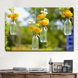 Bottle Flower Kətan Tablo TB1109 - 1