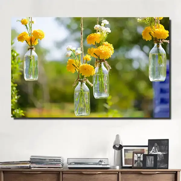 Bottle Flower Kətan Tablo TB1109 - 1